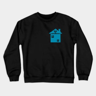 Blue House pixel art Crewneck Sweatshirt